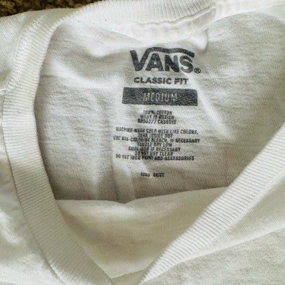 Vans White Graphic T-Shirt for Men size medium - Picture 3 of 4